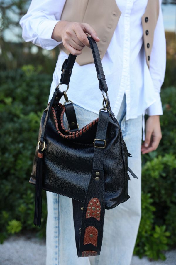 Cartera Canovanas III / Negro + Tabaco