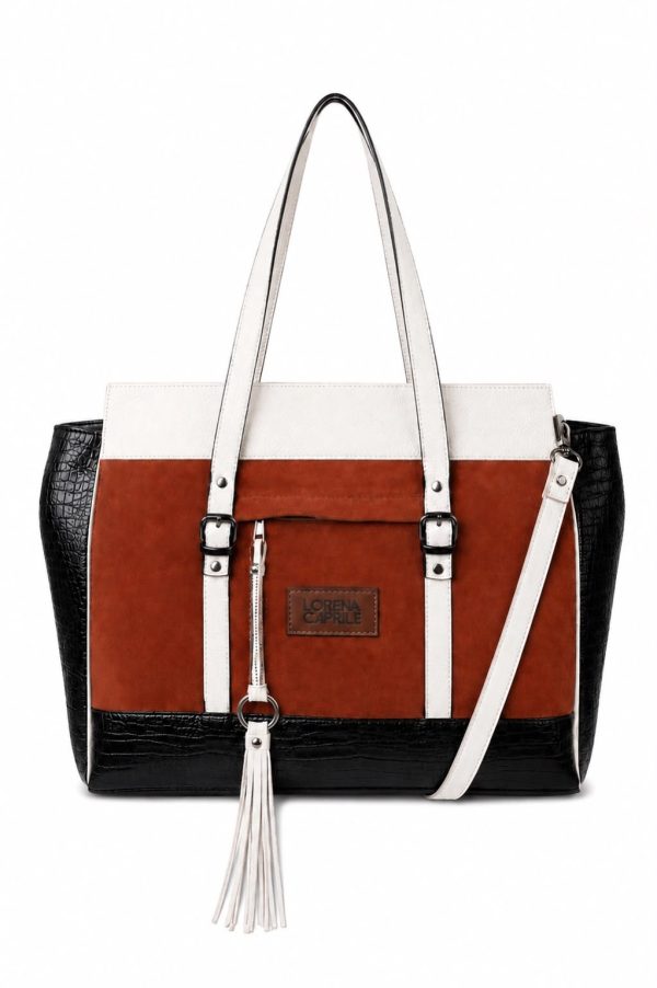 Bolso Batú / Crocco negro + Óxido + Blanco